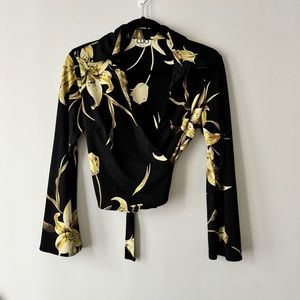 Clio Petite Floral Wrap Top